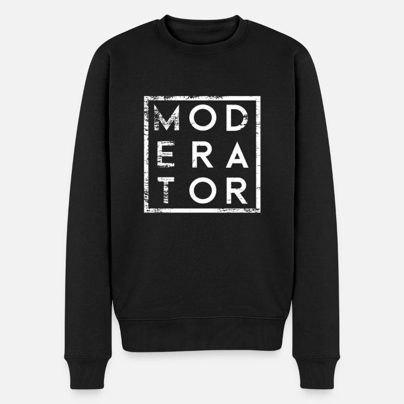 Moderator Minimalismus - Männer Premium Bio Pullover - Schwarz