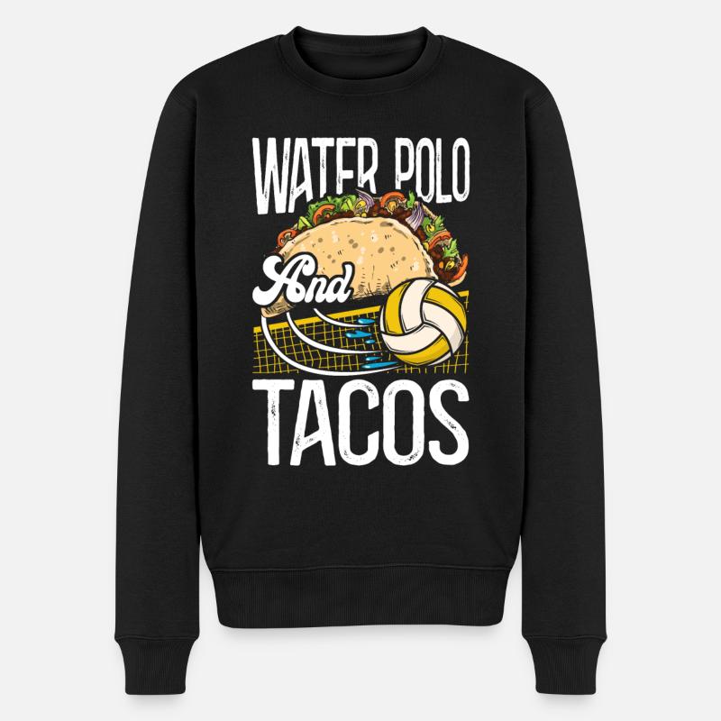 Water Polo Taco Vintage Water Polo - Männer Premium Bio Pullover - Schwarz