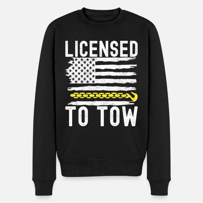 Abschleppwagen Abschleppdienst - Männer Premium Bio Pullover - Schwarz