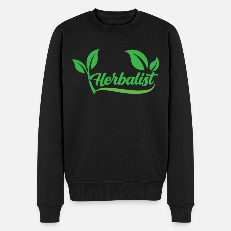 Kräutersammler Kräutergarten Kräuter Kraut - Männer Premium Bio Pullover - Schwarz