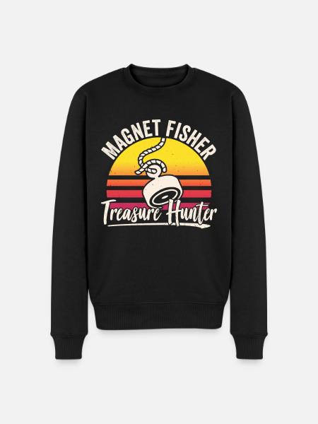 Magnetfischer Schatzsucher Magnet Magnetfischen - Männer Premium Bio Pullover - Schwarz