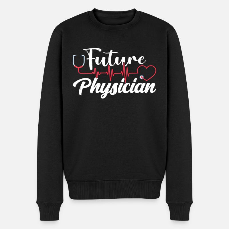 Zukünftiger Arzt Beruf Mediziner Doktor Medizin - Männer Premium Bio Pullover - Schwarz