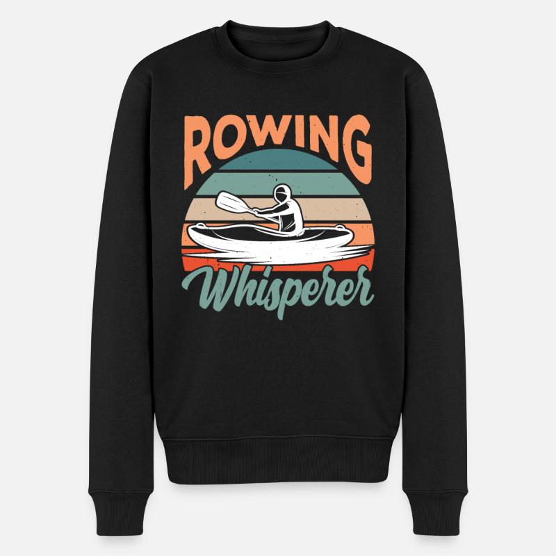 Rangées Chuchoteurs Rameurs Aviron - Pull Premium bio Homme - noir