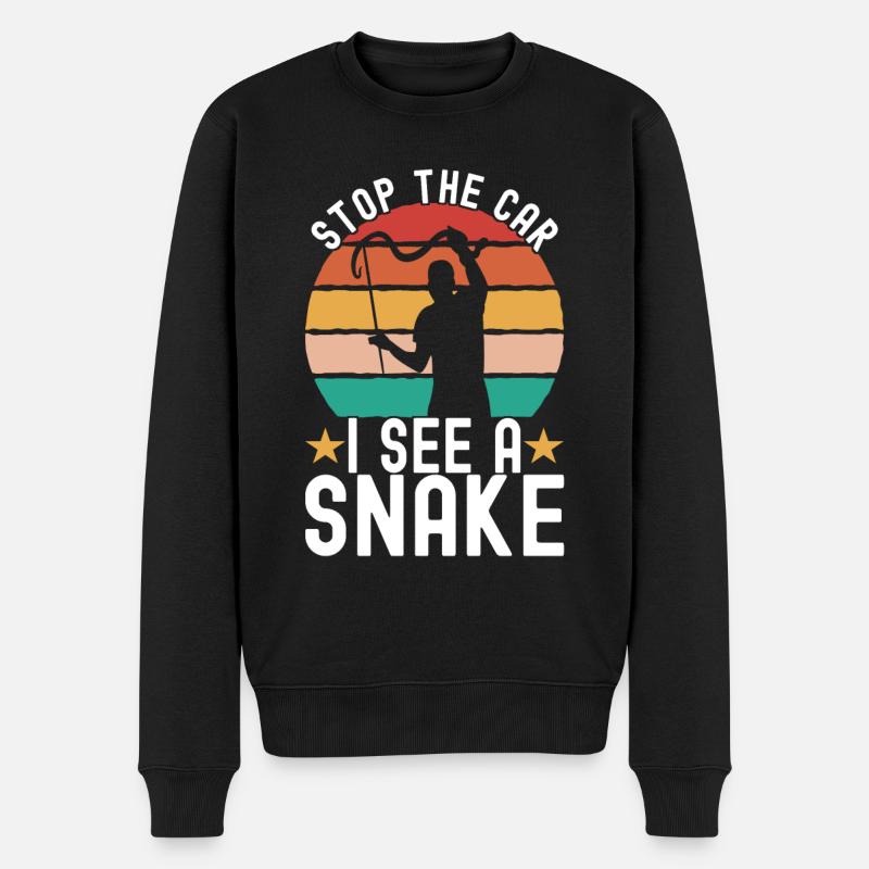Herpétologie attrape-serpents - Pull Premium bio Homme - noir