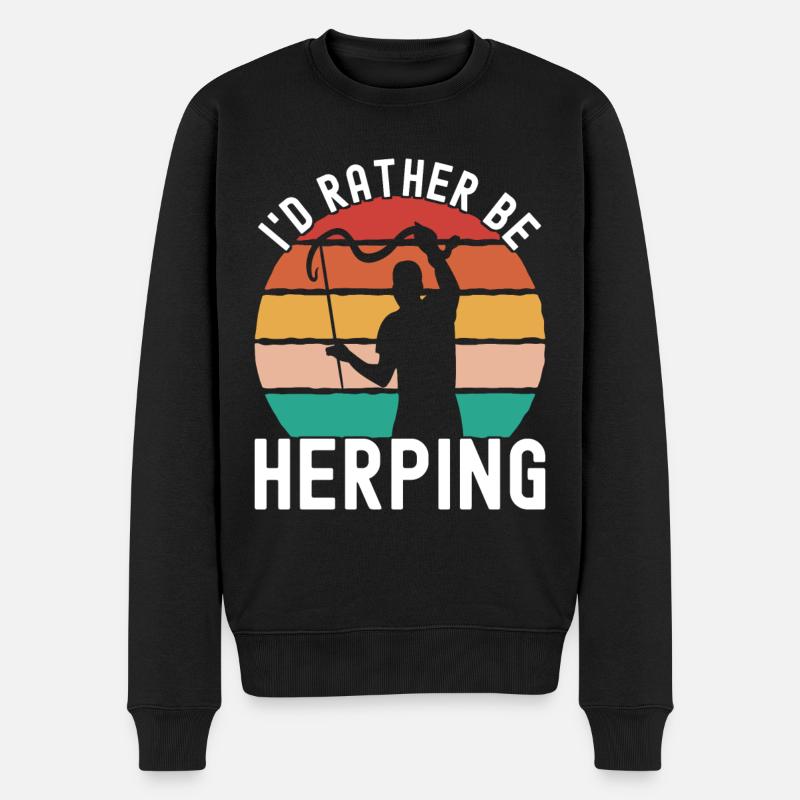 Herpétologie attrape-serpents - Pull Premium bio Homme - noir