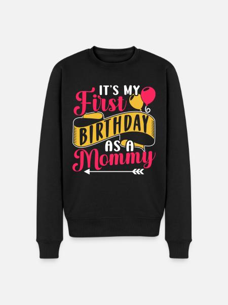 It's my first birthday as a mommy party mom - Men's Premium Organic Jumper - black