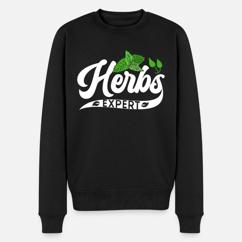 Kräuterexperte Kräutergarten Kraut Kräuter - Männer Premium Bio Pullover - Schwarz
