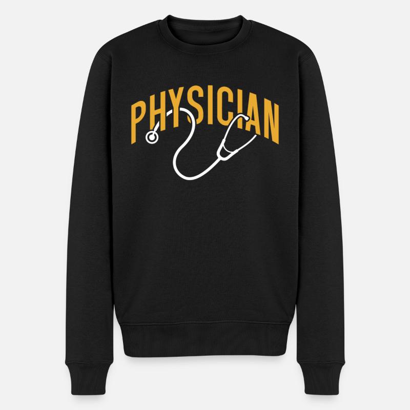 Arzt Beruf Doktor Mediziner Medizin - Männer Premium Bio Pullover - Schwarz