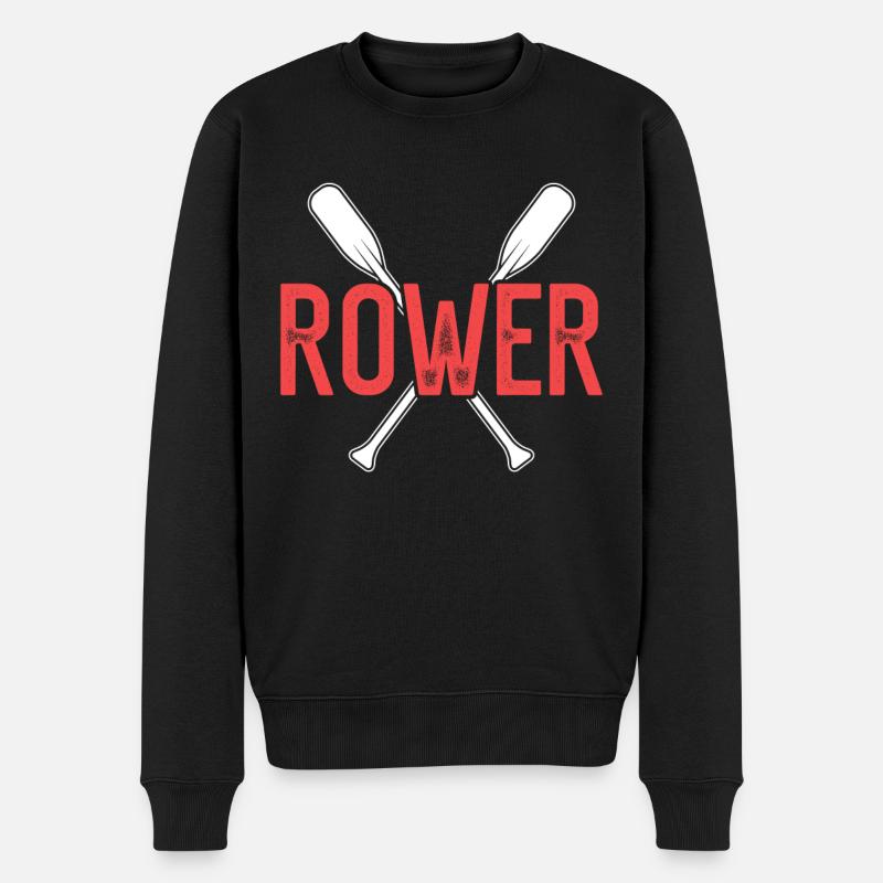 Rowing Rowing Rowing Rowing - Men's Premium Organic Jumper - black