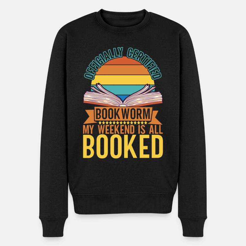 Lecture de livres Bookworm - Pull Premium bio Homme - noir