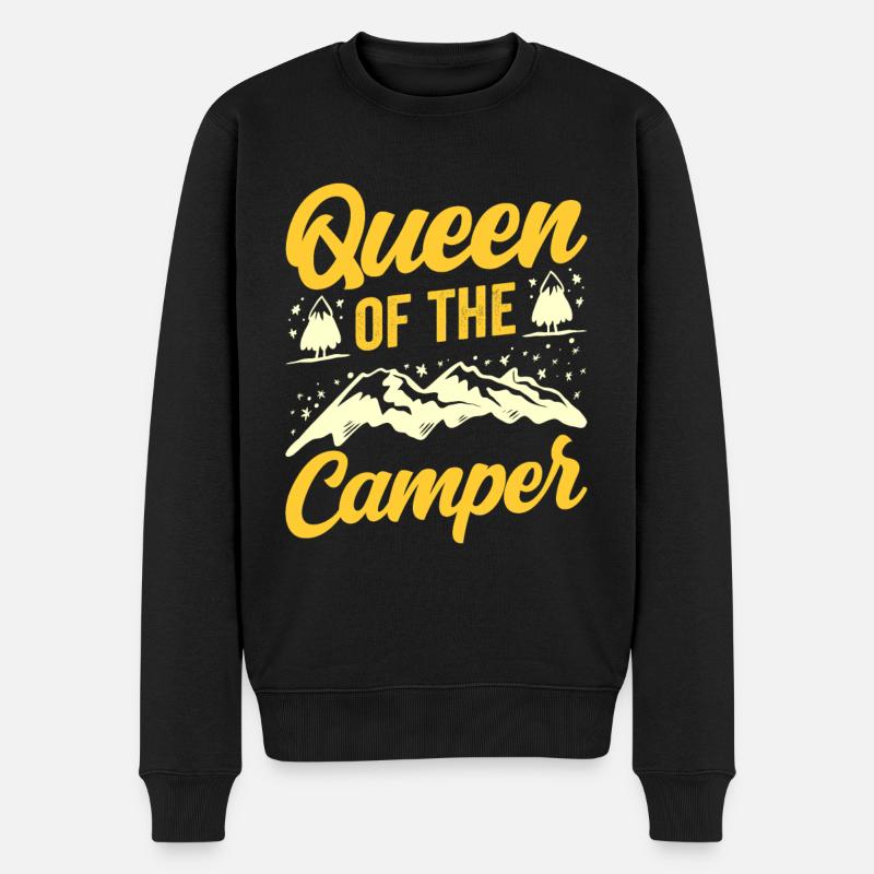 Königin Des Wohnmobils Camping Camper Campen - Männer Premium Bio Pullover - Schwarz