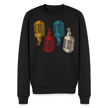 Karaoke Singer Microphone Vocalist - Männer Premium Bio Pullover - Schwarz - Vorne - Nico (187cm)