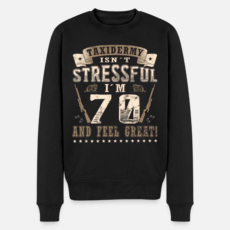 Taxidermie 70e anniversaire Taxidermiste - Pull Premium bio Homme - noir