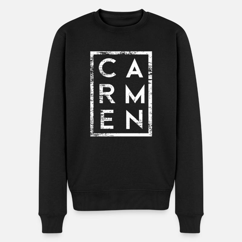 Carmen Minimalisme - Pull Premium bio Homme - noir
