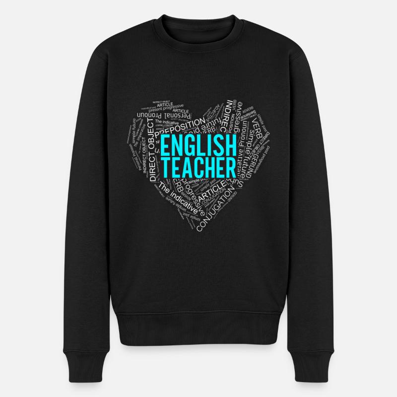 Professeur d’anglais Englisch Lehrer - Pull Premium bio Homme - noir
