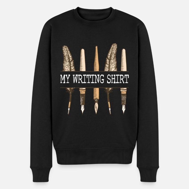 Autor Schreiber - Männer Premium Bio Pullover - Schwarz