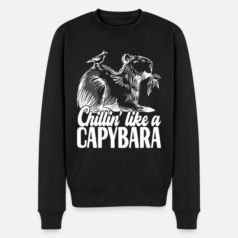 Capybara - Pull Premium bio Homme - noir
