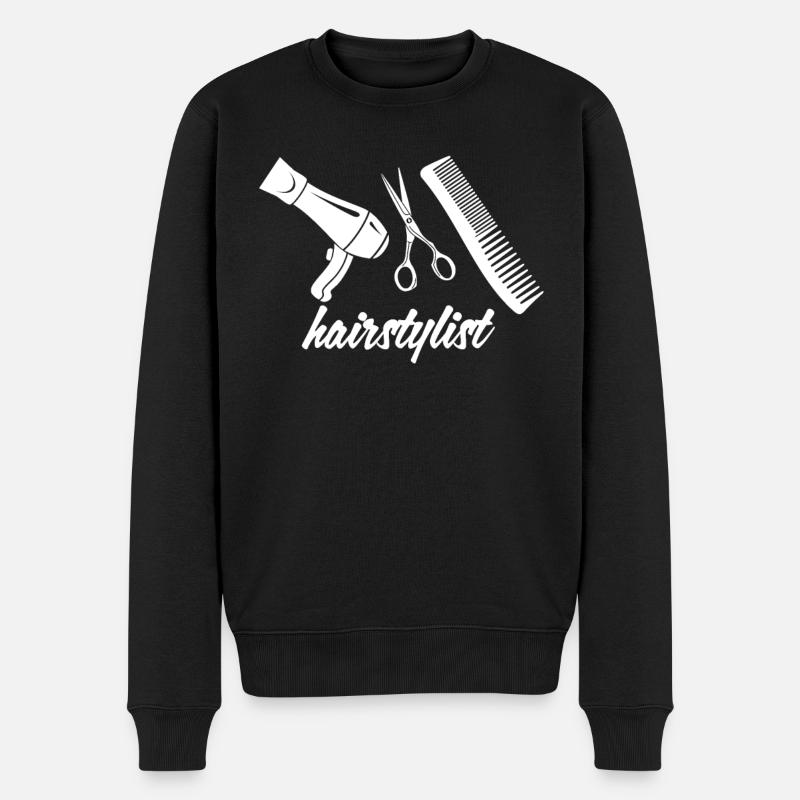 Friseur Friseurin - Männer Premium Bio Pullover - Schwarz