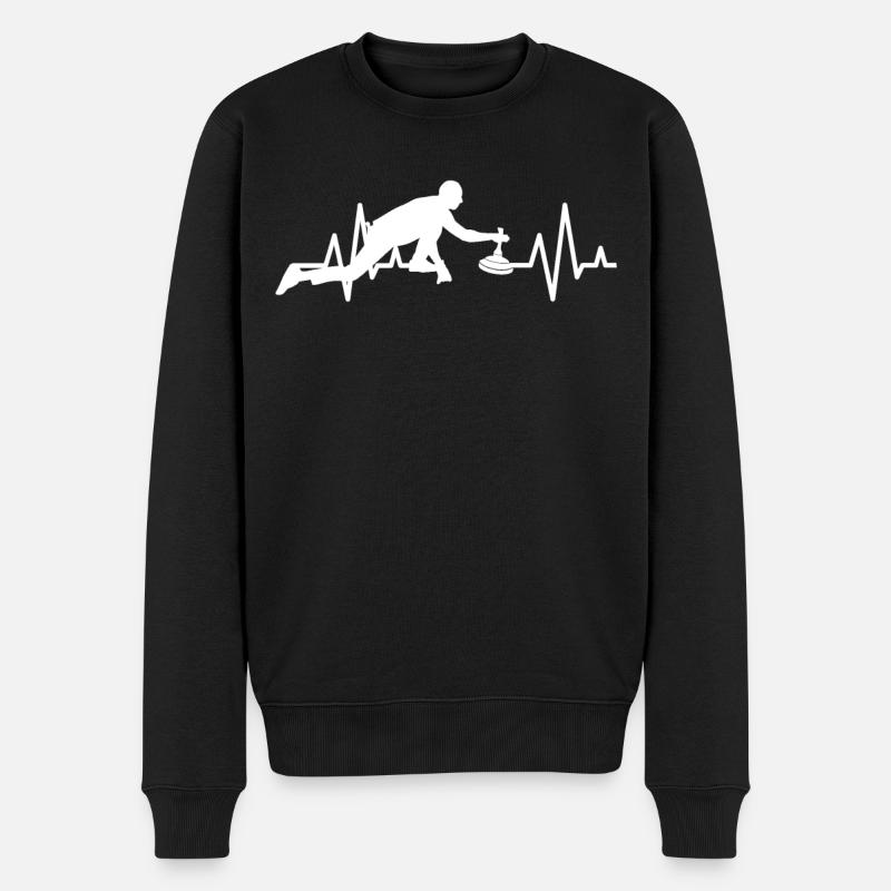 Eisstock Stockschiessen Eisstockschießen - Männer Premium Bio Pullover - Schwarz