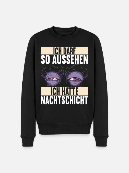 Nachtschicht Nachtdienst - Männer Premium Bio Pullover - Schwarz