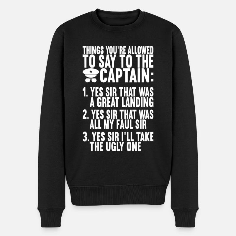 Pilote d’avion - Pull Premium bio Homme - noir
