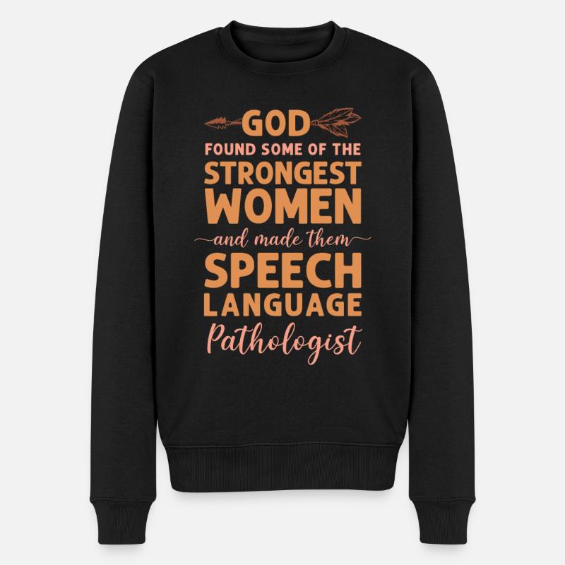 Speech Therapist Therapy Assistant - Männer Premium Bio Pullover - Schwarz