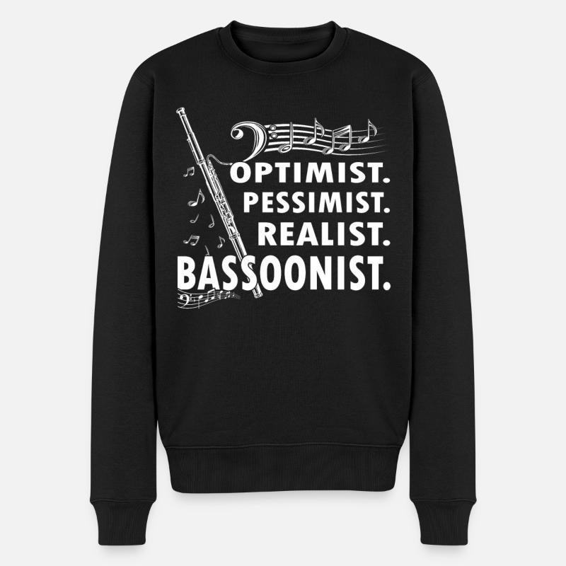 Instrument à vent Musique Bassoniste - Pull Premium bio Homme - noir