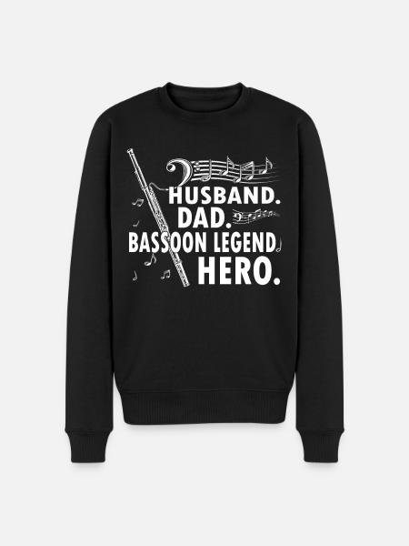 Woodwind instrument Music Bassoonist - Men's Premium Organic Jumper - black