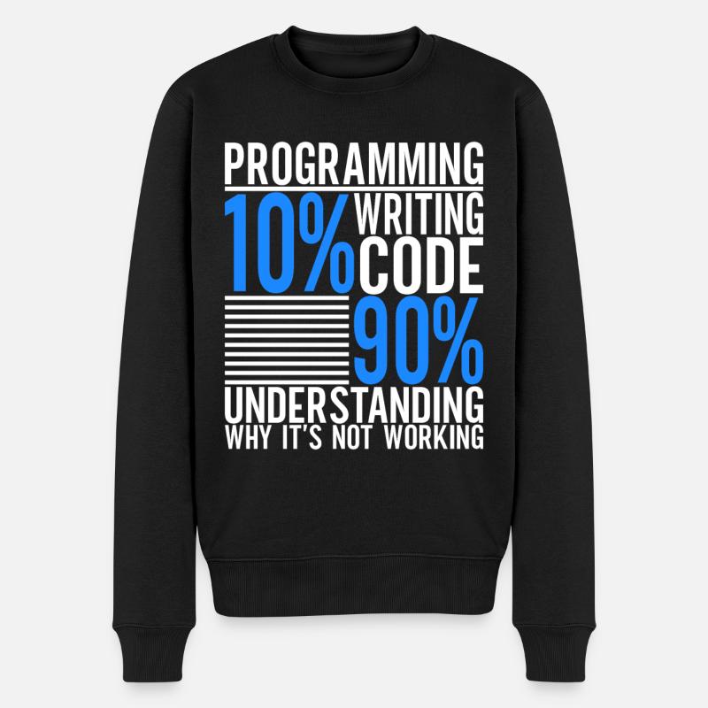 Programmierer Informatiker - Männer Premium Bio Pullover - Schwarz