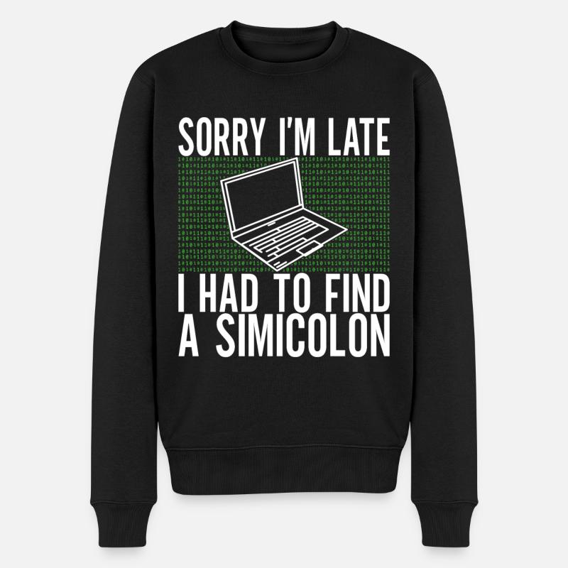 Programmierer Informatiker - Männer Premium Bio Pullover - Schwarz