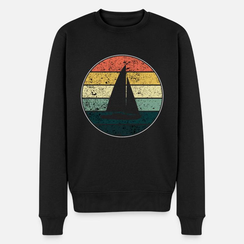 Schleier - Männer Premium Bio Pullover - Schwarz