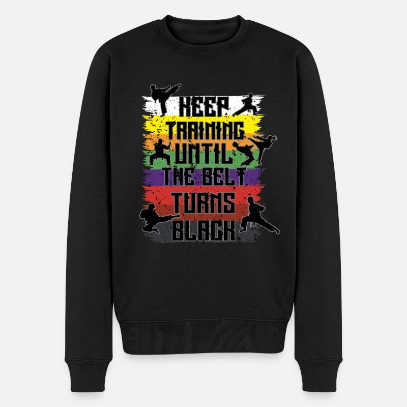 Karate - Männer Premium Bio Pullover - Schwarz