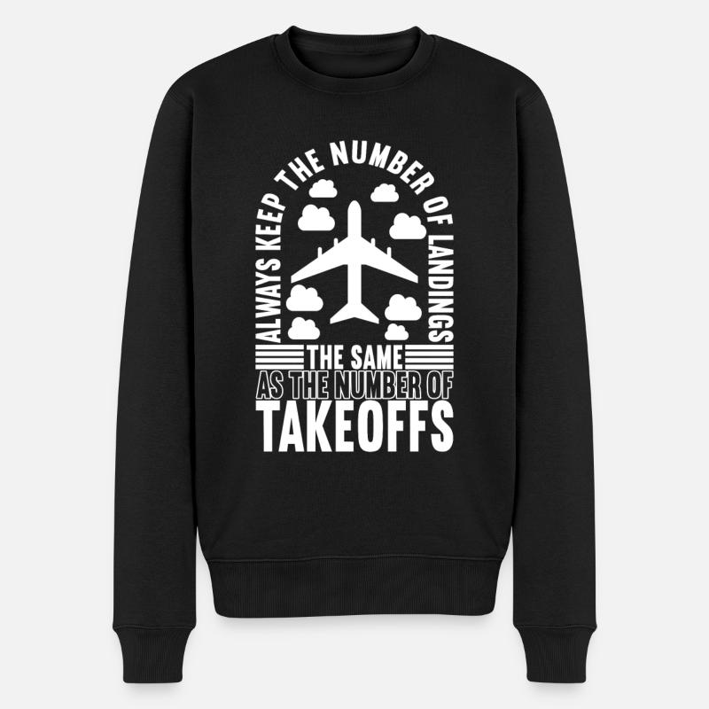 Pilote d’avion - Pull Premium bio Homme - noir
