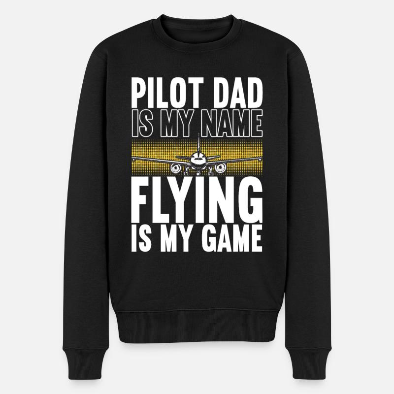Pilote d’avion - Pull Premium bio Homme - noir