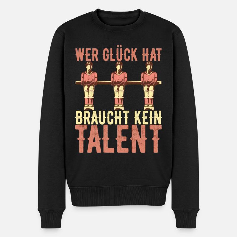 Tischfussball Tischkicker - Männer Premium Bio Pullover - Schwarz