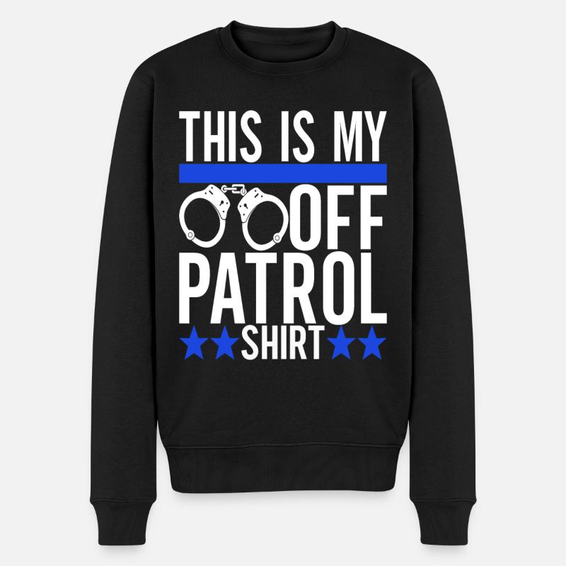 Policier - Pull Premium bio Homme - noir