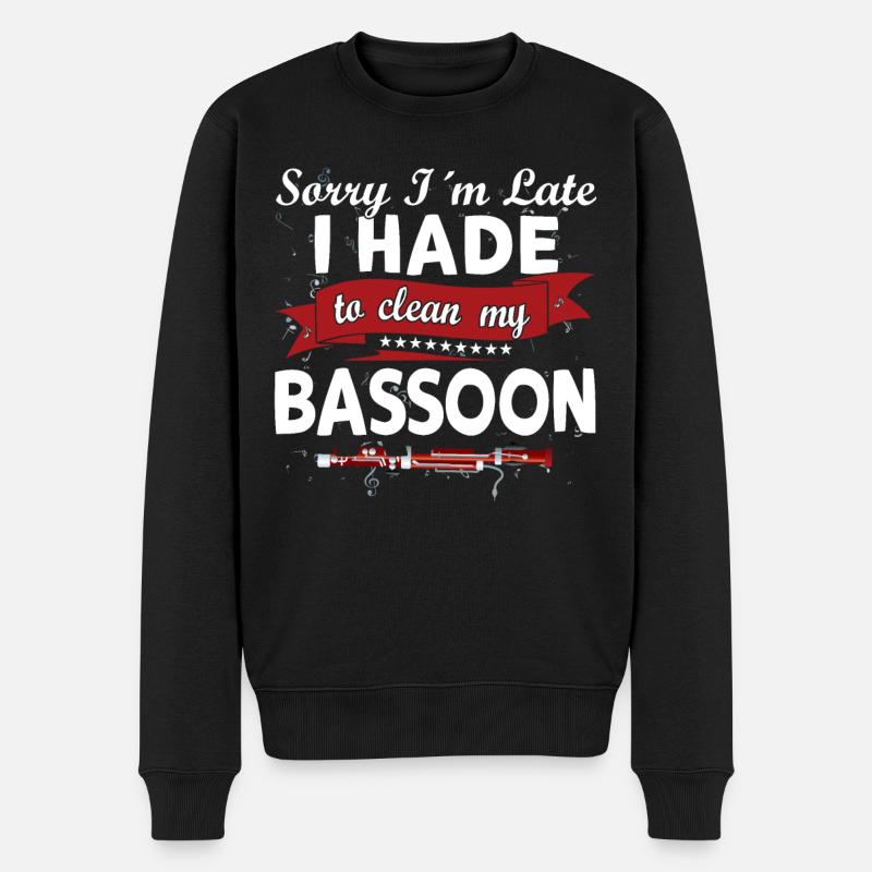 Instrument à vent Musique Bassoniste - Pull Premium bio Homme - noir