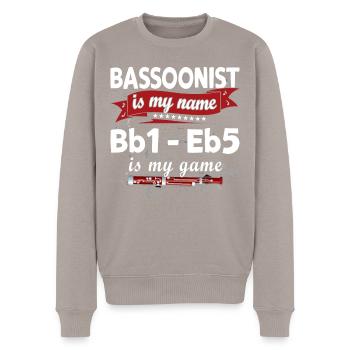 Instrument à vent Musique Bassoniste - Pull Premium bio Homme - taupe - Devant - Nico (187cm)
