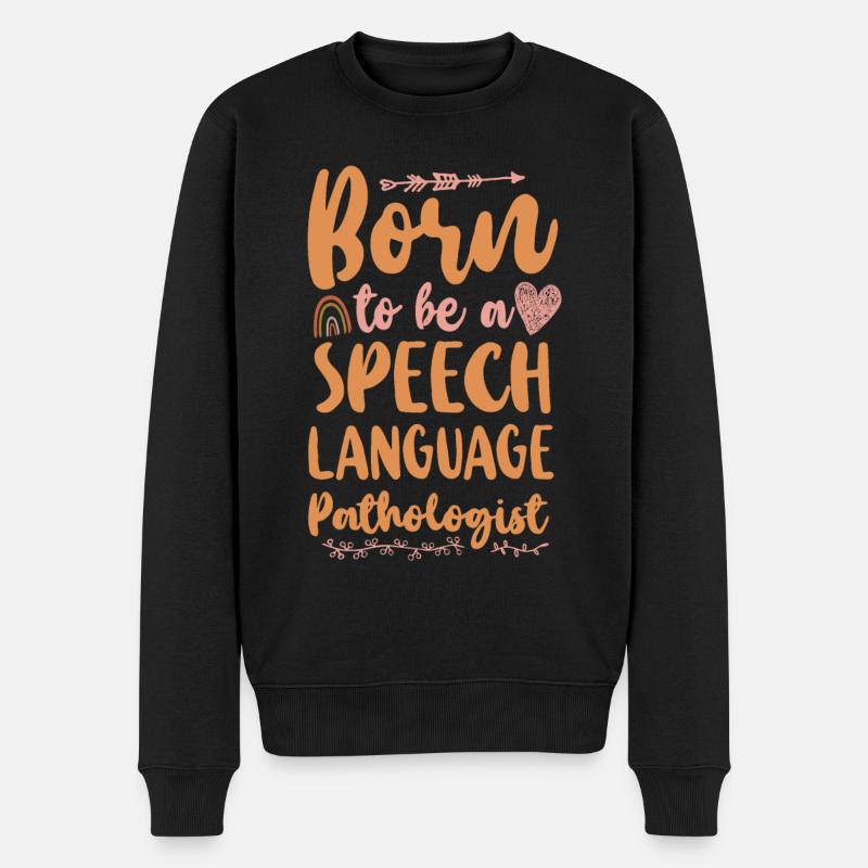 Speech Therapist Therapy Assistant - Männer Premium Bio Pullover - Schwarz