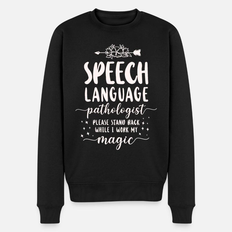 Speech Therapist Therapy Assistant - Männer Premium Bio Pullover - Schwarz