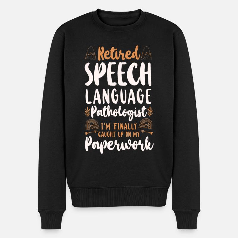 Speech Therapist Therapy Assistant - Männer Premium Bio Pullover - Schwarz