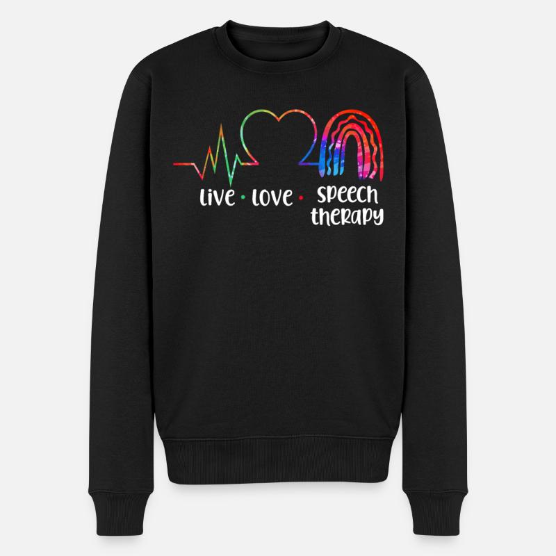 Speech Therapist Therapy Assistant - Männer Premium Bio Pullover - Schwarz