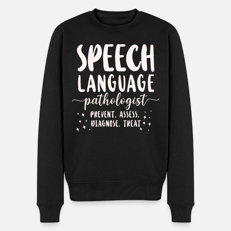 Speech Therapist Therapy Assistant - Männer Premium Bio Pullover - Schwarz