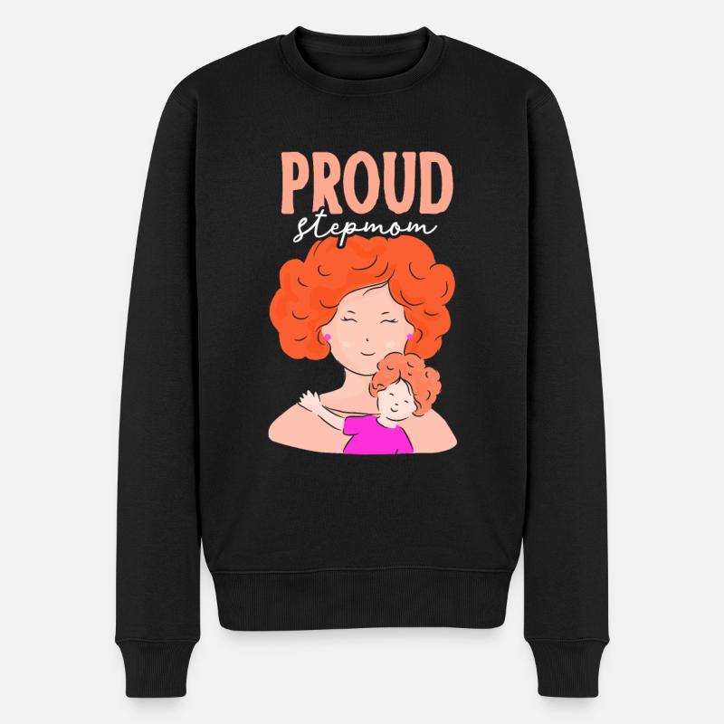 Stolze Stiefmutter Kind Ziehmutter Pflegemutter - Männer Premium Bio Pullover - Schwarz