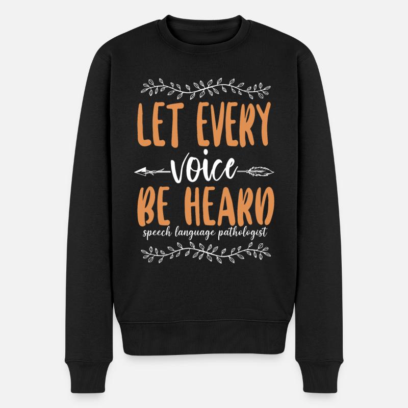 Speech Therapist Therapy Assistant - Männer Premium Bio Pullover - Schwarz
