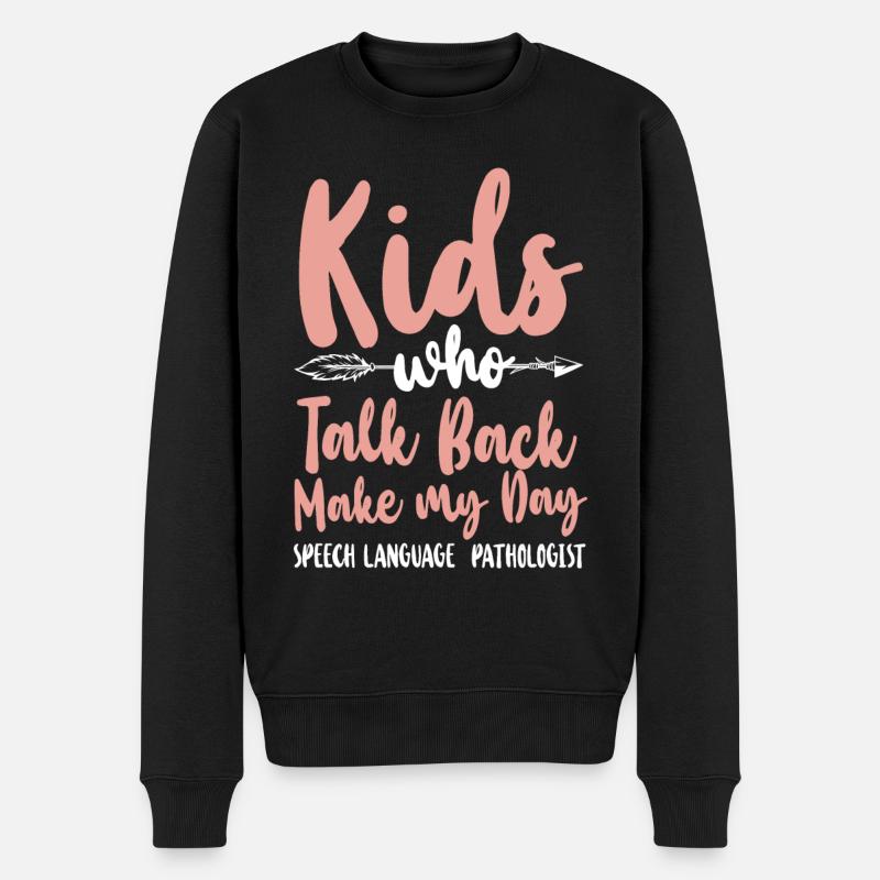 Speech Therapist Therapy Assistant - Männer Premium Bio Pullover - Schwarz
