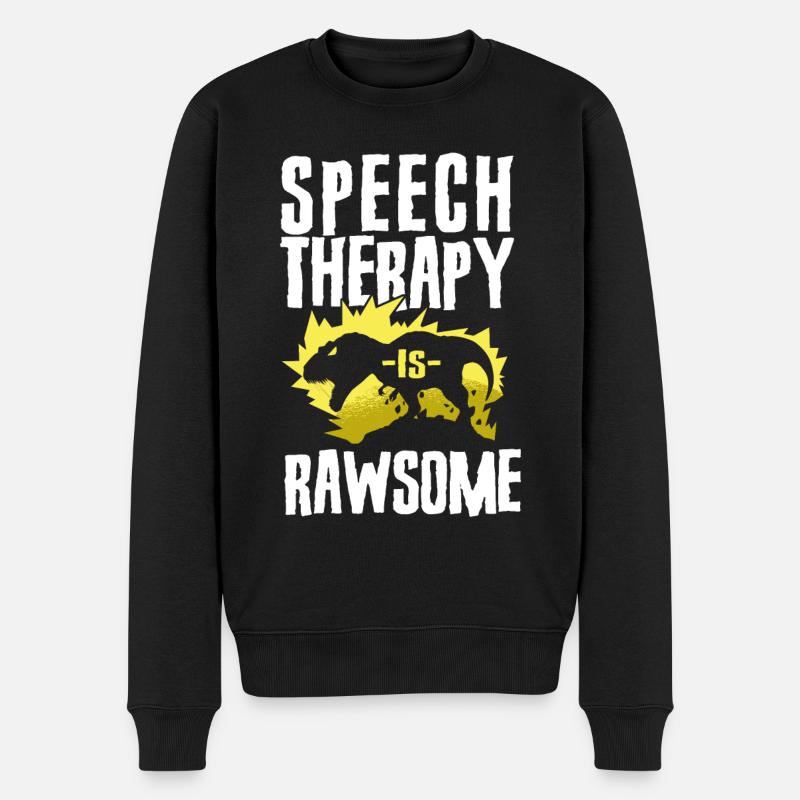 Speech Therapist Therapy Assistant - Männer Premium Bio Pullover - Schwarz