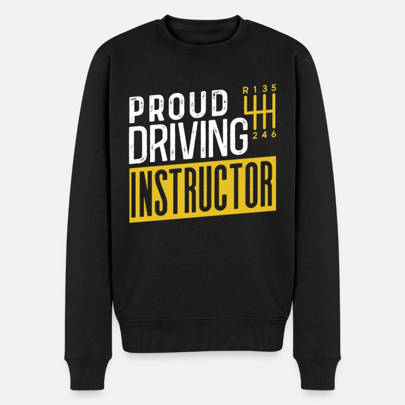 Stolzer Fahrlehrer Fahrstunde Fahrschule Beruf - Männer Premium Bio Pullover - Schwarz