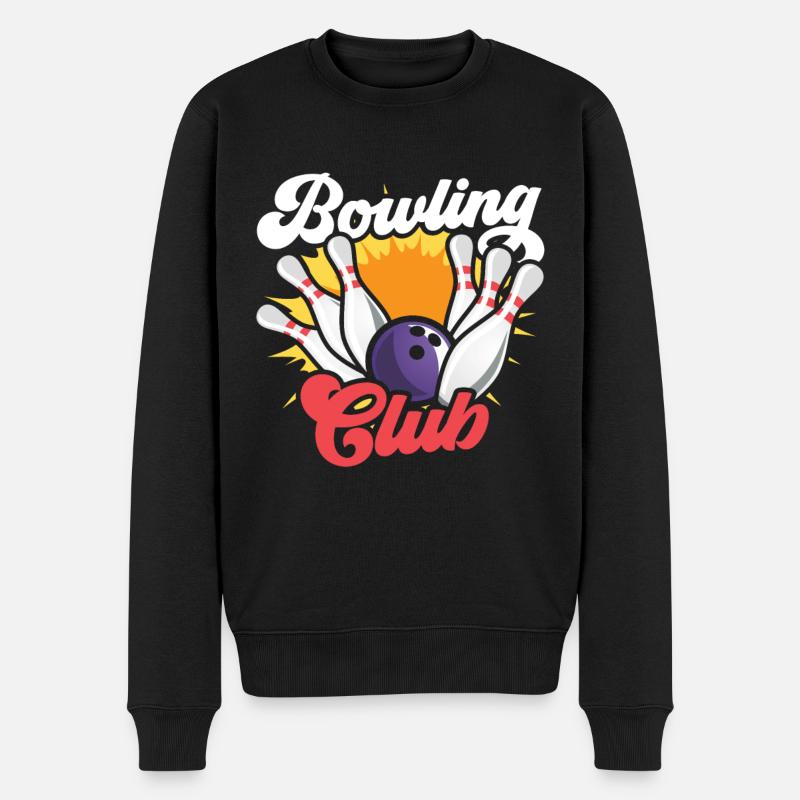 Bowling Club Team Bowler Mannschaft Hobby - Männer Premium Bio Pullover - Schwarz
