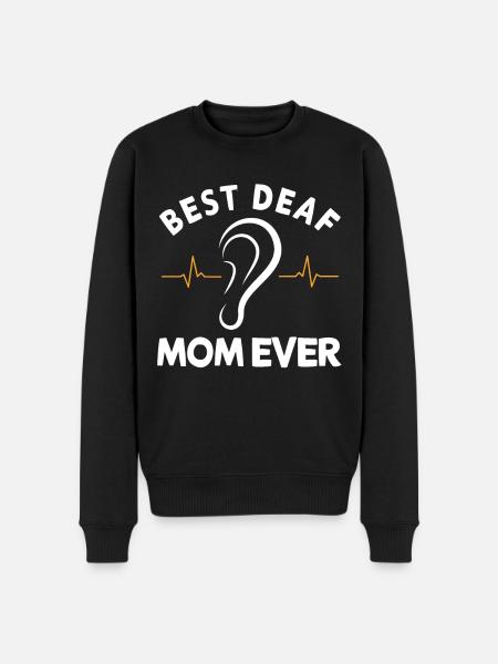 Deaf hearing impaired - Men's Premium Organic Jumper - black